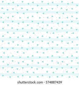 Soft pastel triangle seamless background. Blue colored abstract triangle pattern for card, wallpaper, album, scrapbook, holiday wrapping paper, textile fabric, garment, t-shirt design etc.