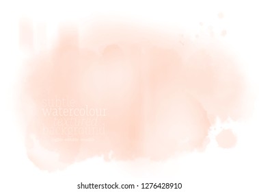 soft pastel watercolor. coral stain. light colorful splash. fluid vector graphic. eps 8 illustration as design background