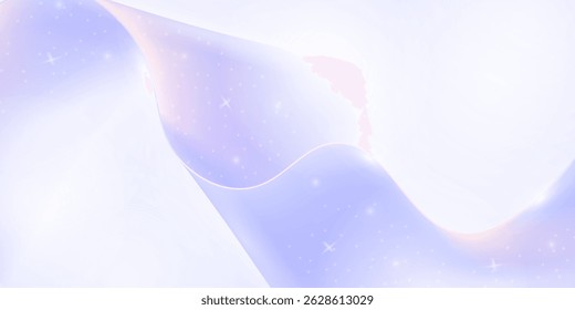 Soft pastel waves blend with glowing stars, creating a dreamy, futuristic abstract background.