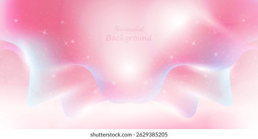 Soft pastel waves blend into a dreamy, sparkling background with elegant minimalist vibes