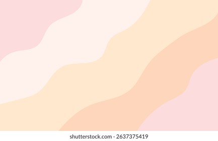 Soft Pastel Wavy Abstract Background with Gentle Earth Tones