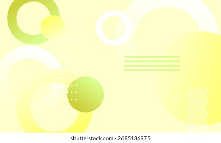 Soft Pastel Yellow Circle Abstract Pattern