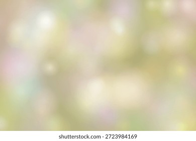 Ein weicher, pastellfarbener Hintergrund mit einer sanften Mischung aus hellrosa, grünen und blauen Tönen. Das Bild hat einen unscharfen, verträumten Effekt mit subtilen Lichtflecken, die überall verstreut sind.