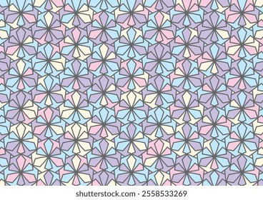 Soft pattern geometry pastel art background vector illustration.