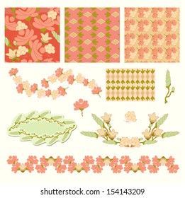 Soft patterns with  floral elements