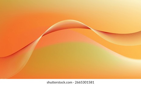Soft peace and cream color gradient mesh abstract background with wavy blended lines nice for wallpaper or banner
