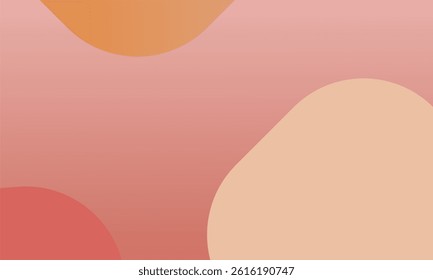 Soft Peach Abstract Vector Banner Background