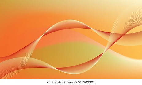 Pêssego macio e creme gradiente malha abstrato fundo com linhas misturadas onduladas agradável para papel de parede ou banner