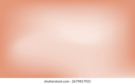 Fundo gradiente de pêssego suave com centro brilhante suave e textura abstrata borrada suave