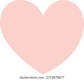 Ilustración de corazón de melocotón suave centrada en un fondo pastel limpio, creando un diseño romántico mínimo ideal para papelería, tarjetas de felicitación, invitaciones, marca y proyectos gráficos creativos.