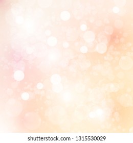 Soft peach and light pink color background with bokeh effect.