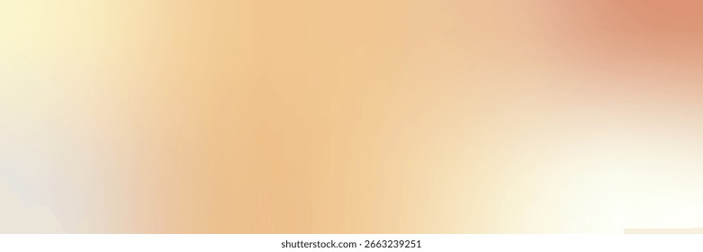 Fundo de gradiente rosa pêssego macio com gradação pastel e textura de desfoque estético. Papel de parede vetor com efeito de brilho quente.