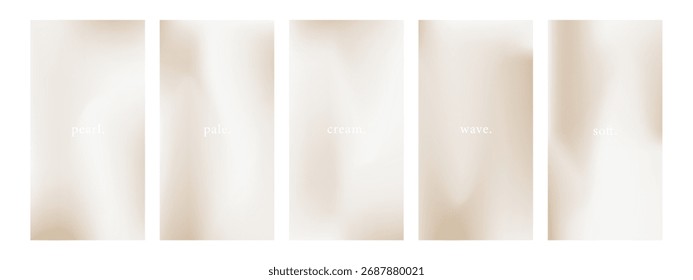 Soft pearl and cream gradient wallpaper with abstract pastel texture. Elegant neutral backdrop for calm desktop or mobile screens. Vector illustration.