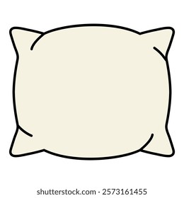 Soft Pillow Flat Icon Isolated On White Background