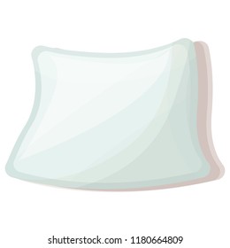 Soft pillow icon. Cartoon of soft pillow vector icon for web design isolated on white background