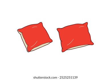 Icono de almohada suave. Ilustración vectorial para el confort y la relajación, ideal para la decoración del hogar, productos para dormir y diseño de ropa de cama