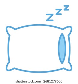Ícone de travesseiro macio - Ilustração vetorial para conceitos de sono e conforto