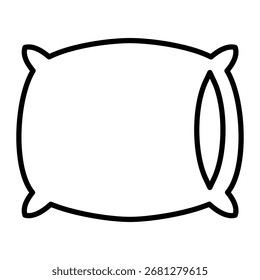 Soft Pillow Icon – Vector Illustration for Sleep and Comfort Concepts