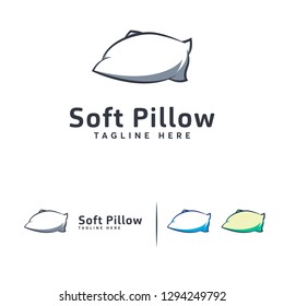 Soft Pillow logo designs concept vector, Sleepy well logo template vector