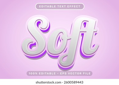 soft pink 3d text effect and editable text effect
