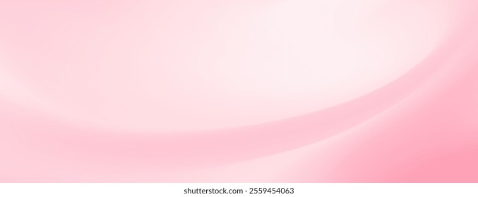 A soft pink abstract background features subtle curves and a gentle gradient. 