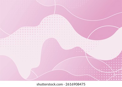 A soft pink abstract background featuring layered wavy shapes, subtle dotted textures, and thin curved lines. Perfect for feminine designs, cosmetic branding, or baby-themed visuals.