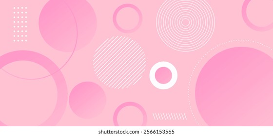 Soft pink abstract background with geometric rounded shapes pattern vector illustration eps10. Perfect for modern projects basktop wallpaper banner poster texture science effect projects art.