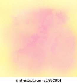 soft pink abstract colorful bright color paint brush art on yellow background,watercolor vector illustration