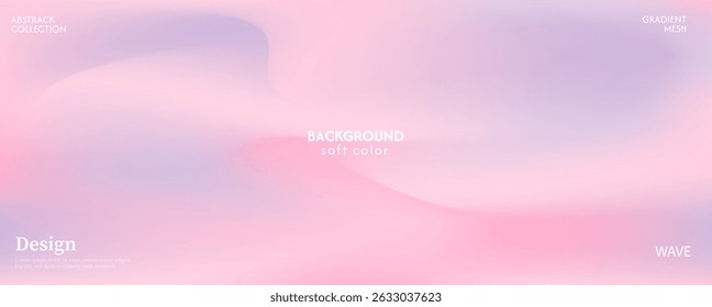 Fundo de onda líquida de combinação abstrata rosa suave bonito e brilhante. Design minimalista de cores pastel.