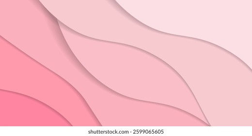 Soft Pink Abstract Layers Creating a Calm and Elegant Background Design