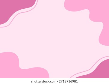 Soft Pink Abstract Organic Background with Fluid Shapes 