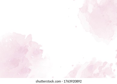 Soft pink abstract watercolor background
