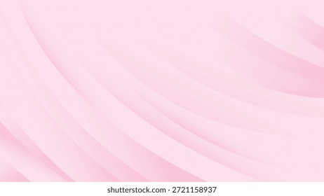 Fundo de onda abstrata rosa suave com curvas de fluxo elegantes e gradiente suave para identidade de marca de beleza feminina.