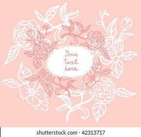 soft pink background with roses