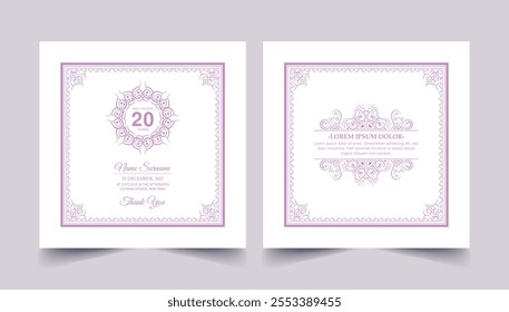 soft pink birthday invitation design 