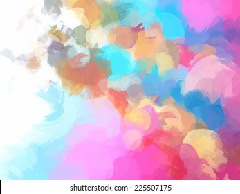 Soft pink and blue brush strokes paint