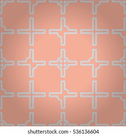 Soft pink and blue decorative seamless pattern in quest game style. Clean puzzle repeatable backdrop.