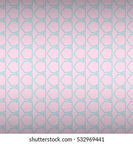 Soft pink and blue geometric seamless pattern background in liner style. Contemporary decor.