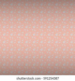 Soft pink and blue ornamental seamless pattern in grape leaves style. Knotty tessellated repeatable backdrop. Shining, graphical design for fabric, textile, ads or other purpose.