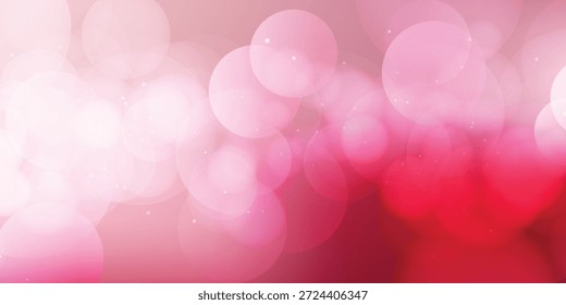 Weich rosafarbener Bokeh-Hintergrund mit leuchtenden Kreisen für romantische, festliche Visuals und kreative Projekte eps10