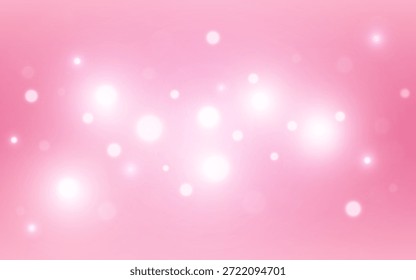Fondo suave de la luz de Bokeh rosa con círculos brillantes de ensueño y desenfoque pastel, decoración de fondo