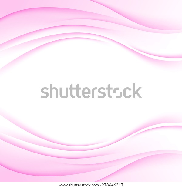 Soft pink border\
abstract transparent wave background smooth layout frame template.\
Vector illustration
