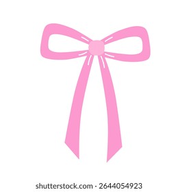 Soft pink bow illustration with hand-drawn charm. Great for stationery, banners, and fabric prints.