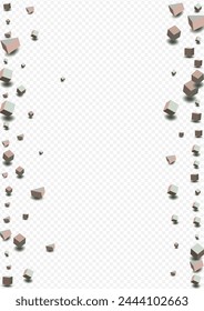 Fondo Transparente De Vector De Ladrillo Rosa Suave. Folleto de Business Rhombus. Fondo de pantalla Brillante en Bloque Rosa y Gris. Imagen de confeti 3d.
