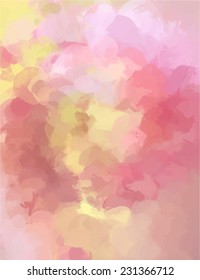 Soft pink brush stroke paint. Abstract illustration.