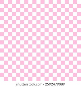 Soft Pink Checkerboard Seamless Pattern for Cute and Retro Designs
