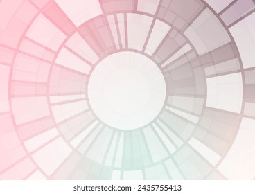 Soft pink circle line layer presentation background. vector illustration.