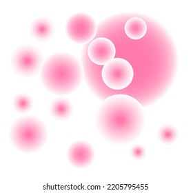 Soft pink circles on white background