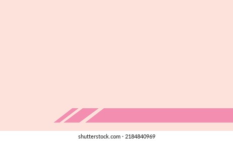 Soft Pink Color Background With Dark Pink Strip As Subtittle Space In The Corner Aesthetic Abstract Background