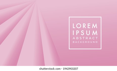 Ilustración vectorial de tela ondulada de color rosa suave. Gradiente de color Pastel. Plantilla de diseño de fondo abstracto con espacio en blanco.